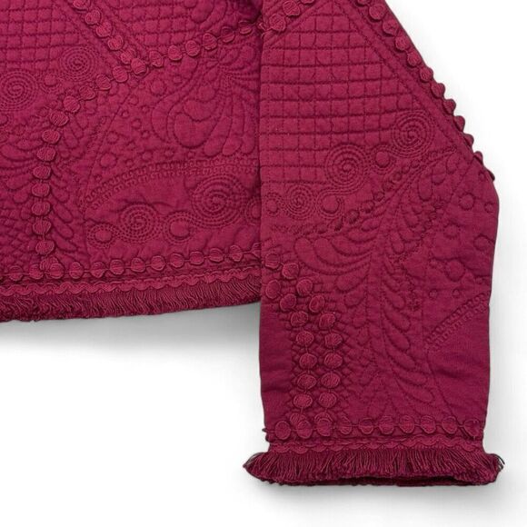 NWT Soft Surroundings Quilted Cropped Jacket Sz PM Boho Western Cottagecore - Picture 10 of 12